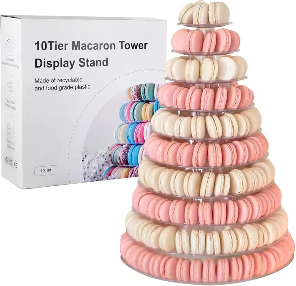 10 Tiers Macaroon Tower Stand Round Macaron Tower Cake Display Rack
