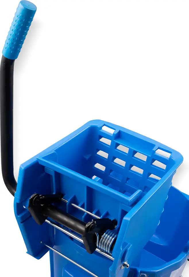 Carlisle FoodService Products 26 Qt Mop Bucket with Side Wringer, Blue