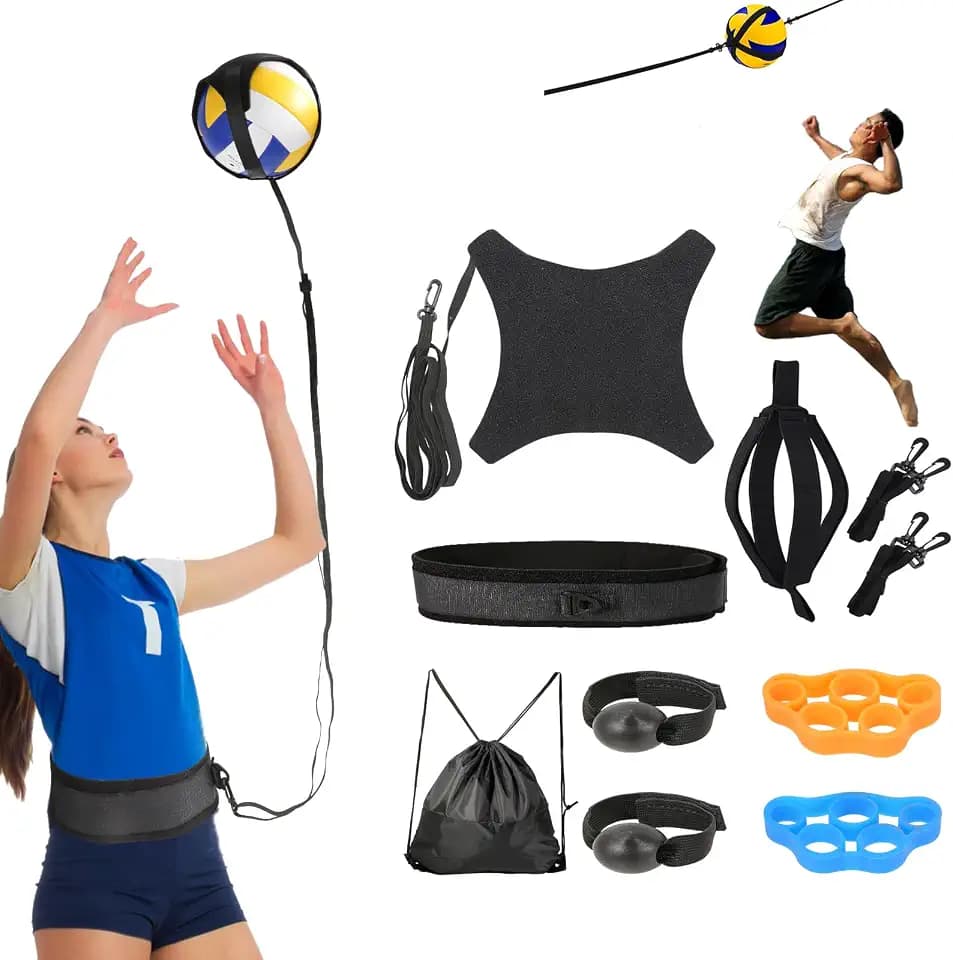 Davllin Volleyball Training Equipment Aid,Premium Volleyball Rebounder Trainer Kit,Solo Practice Trainer for Serving Setting Spiking and Arm Swing,Volleyball Gifts for Teen Girls & Boys