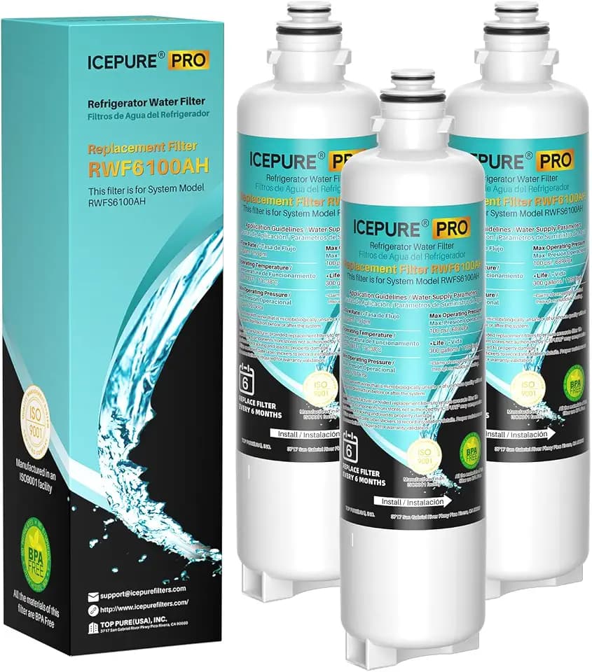 ICEPURE PRO BORPLFTR50 Water Filter Replacement for Bosch 11032531,3 PACK