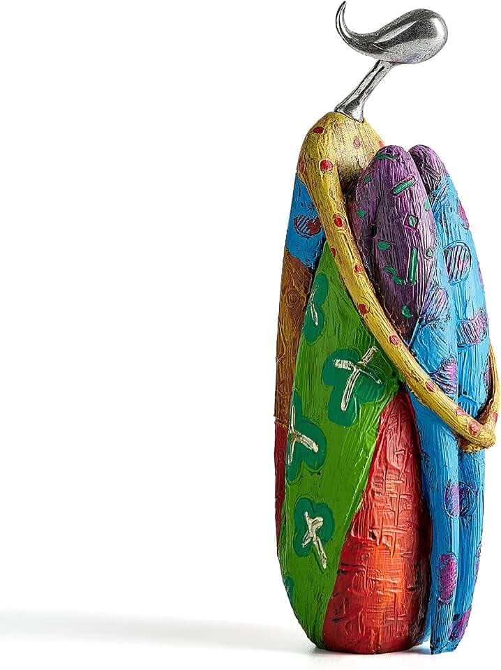 Octdays Art Female Sculpture Figurine, Colorful Yoga Statue for Home Decor