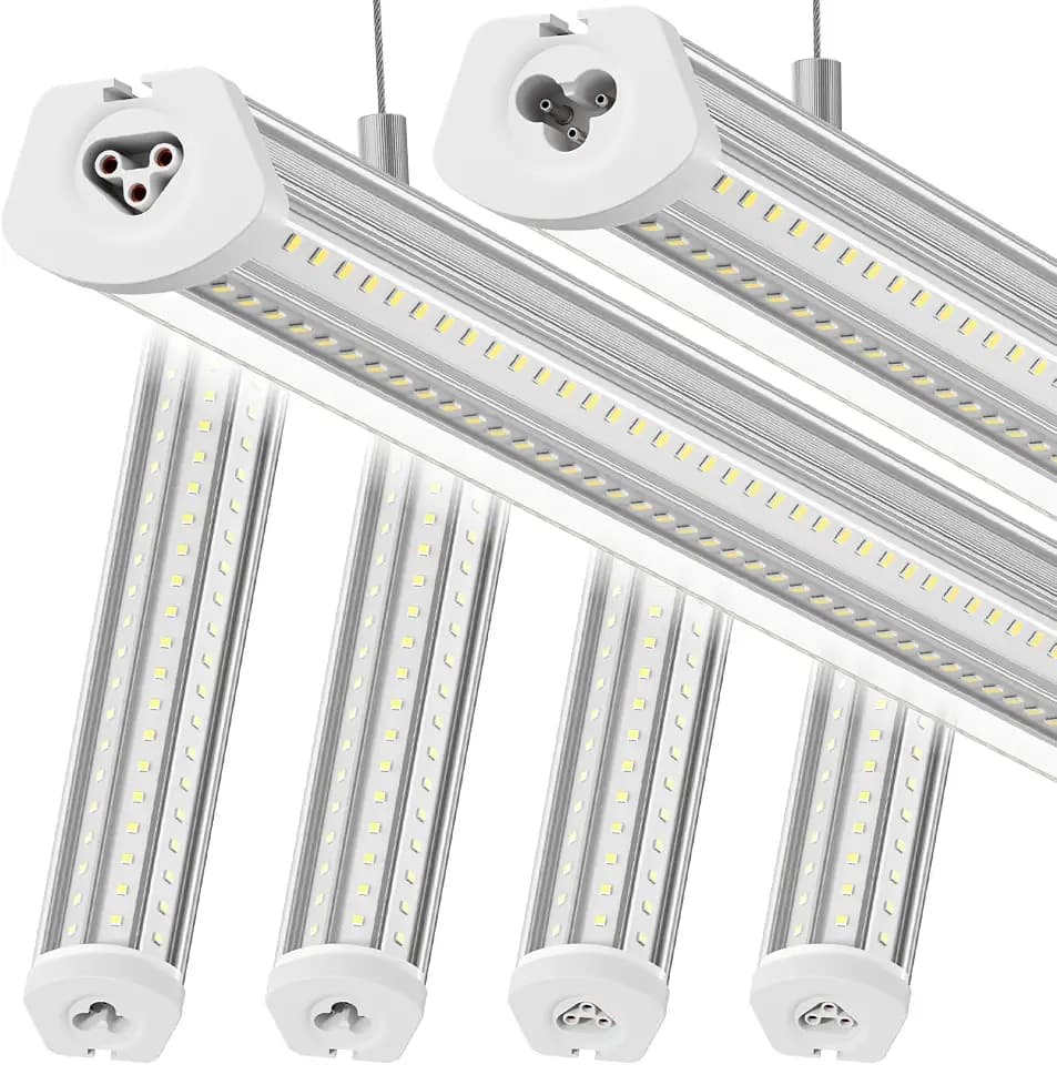 Barrina T8 LED Shop Lights 8FT, 140W 17000LM, 5000K, U Shape, 6 Packs