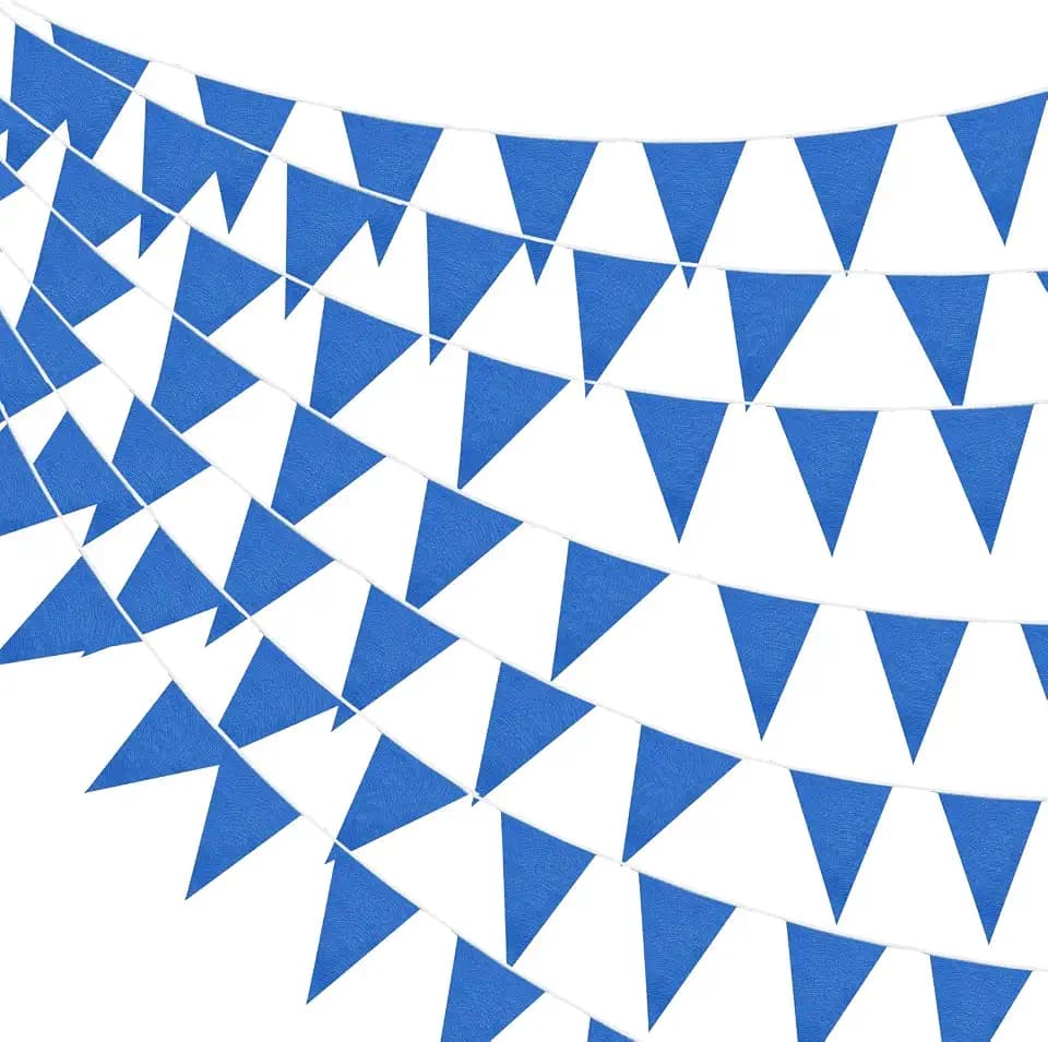 Hahafelt 100 Feet Pennant Banner 75 Triangle Flags String,Blue