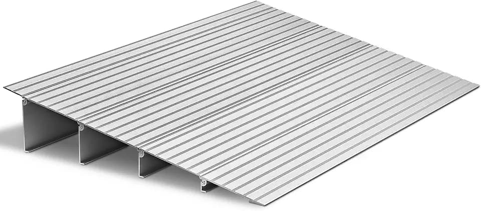 VEVOR Türschwellenrampe, 550x865x115 mm, Rollstuhlrampe aus Aluminiumlegierung mit Einer Tragkraft von 360 kg, Bordsteinrampe für Heimtreppen für Rollstühle Roller Gehhilfen Fahrräder Dreiräder