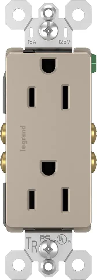 Legrand Radiant 15 Amp Tamper Resistant Decorator Outlet Nickel 1 Pack
