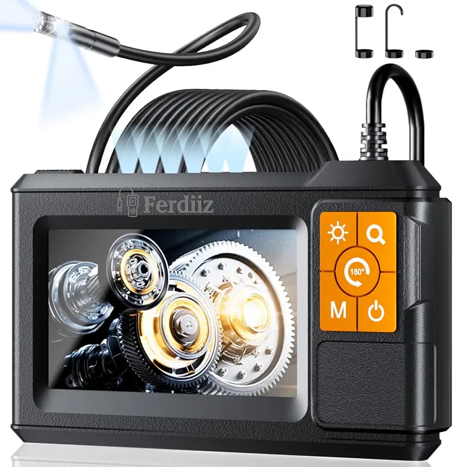Endoskopkamera mit Licht 4.3'' IPS, 1080P HD Endoskop Dual Lens 5M