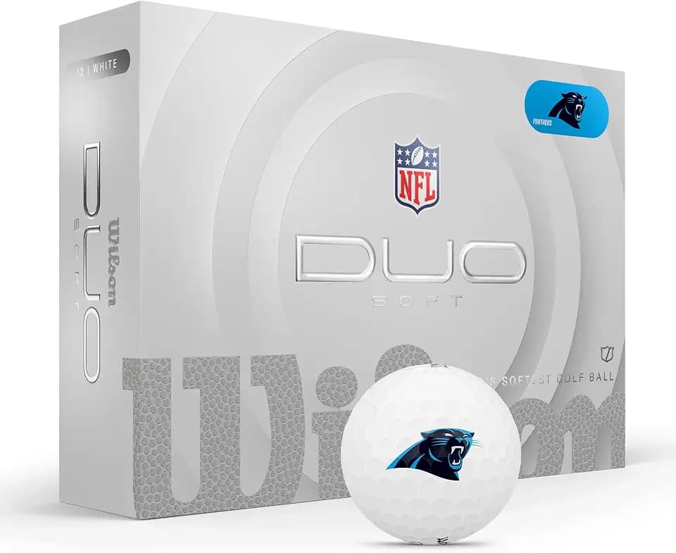 WILSON 2025 Duo Soft NFL Golf Ball - 12 Balls, White, Multiple Teams