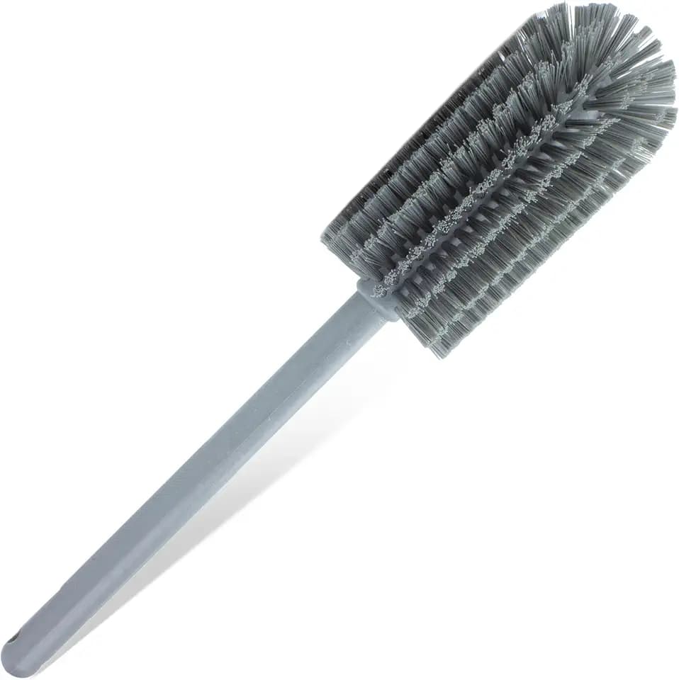 SPARTA Scrub Brush Bottle Brush, Dishwasher Safe Brush with Hanging Hole for Cleaning, Plastic, 16 Inches, Gray