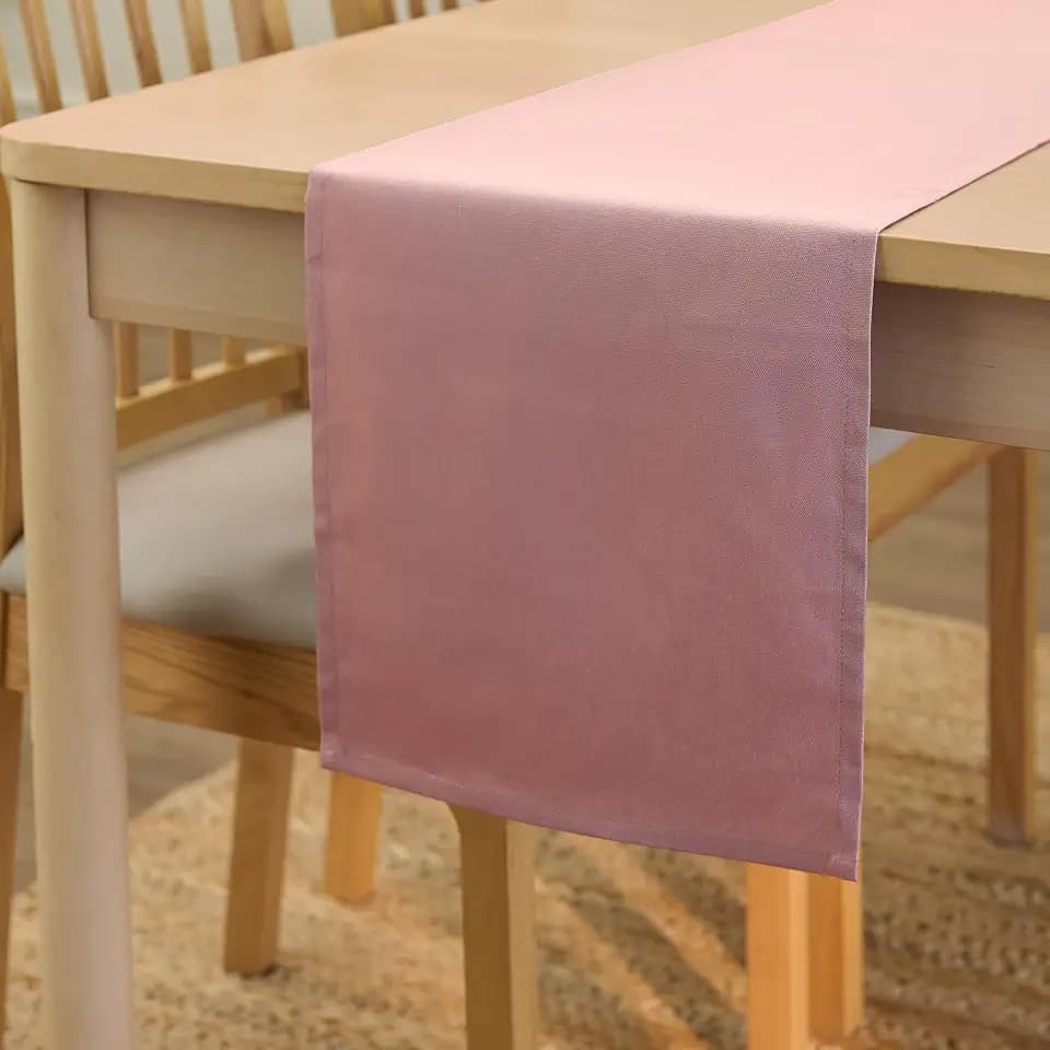 Encasa XO Table Runner, Cotton Canvas Dining Runner 13"x72"