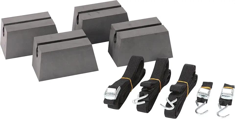 Pelican Universal Canoe Car Top Roof Carrier Kit - Fits Vehicles - Heavy Duty and Safe - One Size - Charcoal/Black