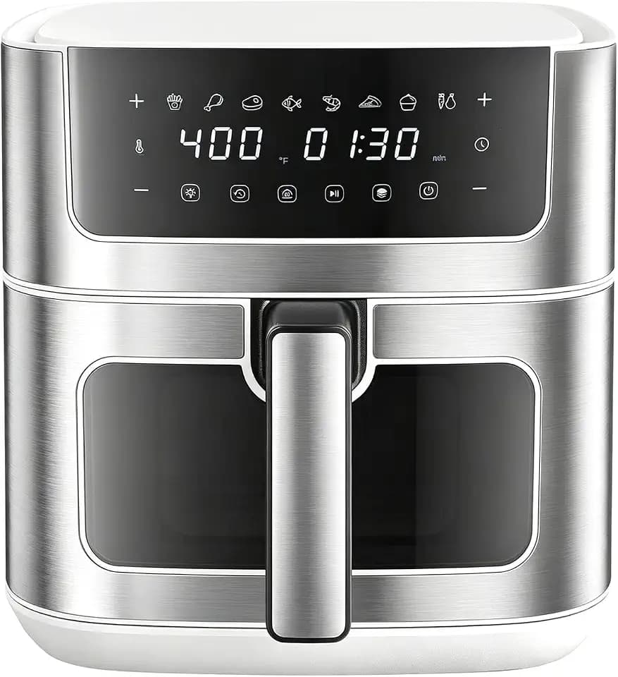 DUMOS Air Fryer 6.34 Quarts, 8-in-1 Airfryer with Presets & Viewing Window