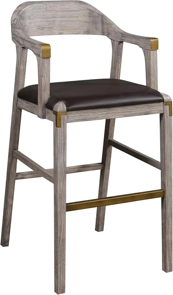 Boraam Montana Wood Bar Stool - Light Barnwood Finish