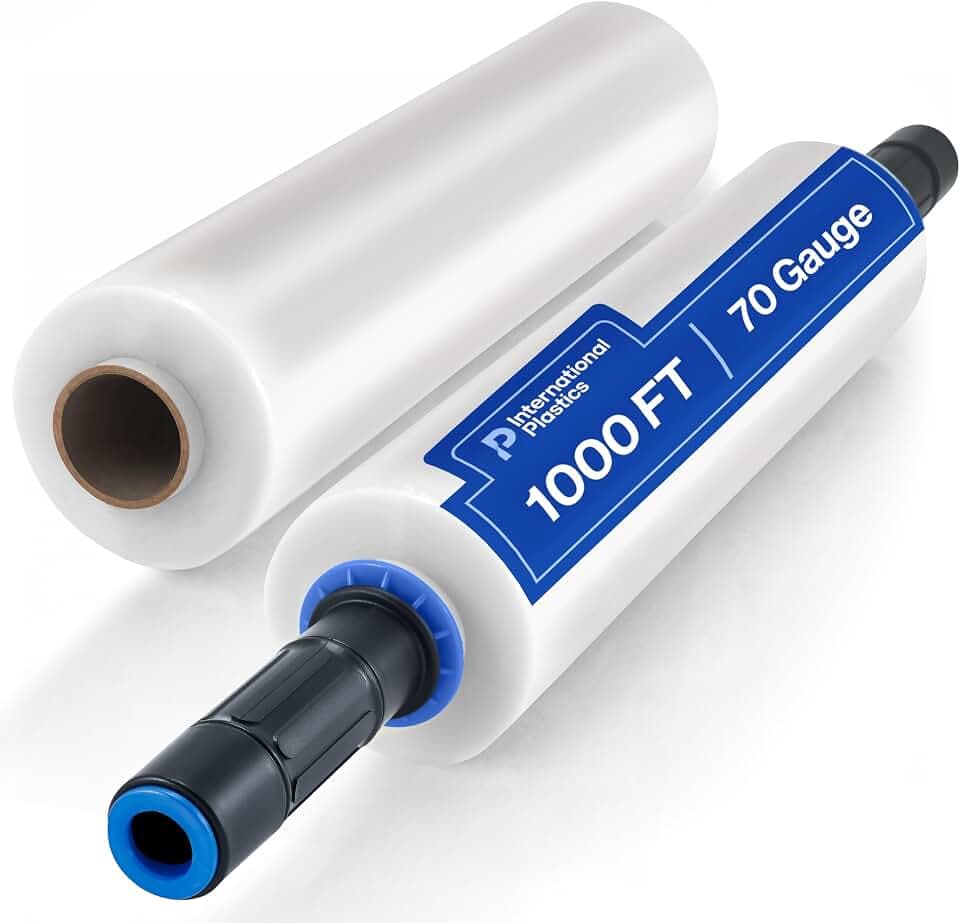 International Plastics Co. 15" Plastic Stretch Wrap with Extended Handles