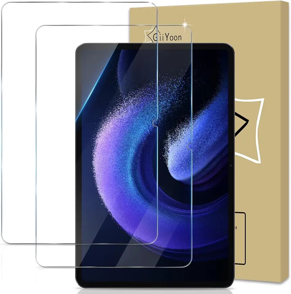 GiiYoon 2 Stück Schutzfolie für Xiaomi Pad 6/Pad 6 Pro, Volle Abdeckung, 9H Härte, Anti-Bläschen, Anti-Kratzen
