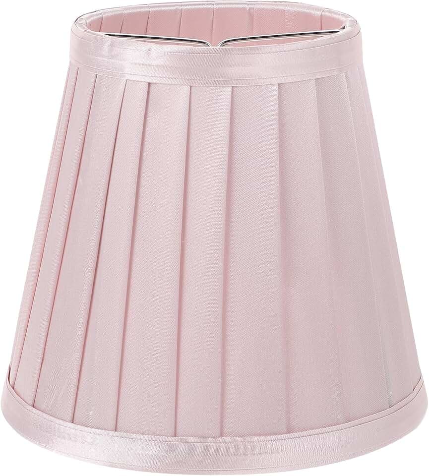 Beaupretty Pink Cloth Lampshade 5.51X5.11X5.11 in Fabric Lamp Cover for Table Lamp Decor Wall Light Shade Soft Light Diffuser Eye-Friendly Home Lighting Accessory