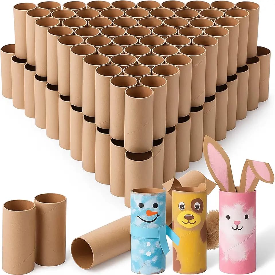 MotiMind Brown 240 Pcs Cardboard Tubes for Craft 3.74 Inch Tall Empty Paper Towel Rolls Cardboard Toilet Paper Tubes Bulk for Classroom Diy, 1.5/1.2 x 3.74 Inch