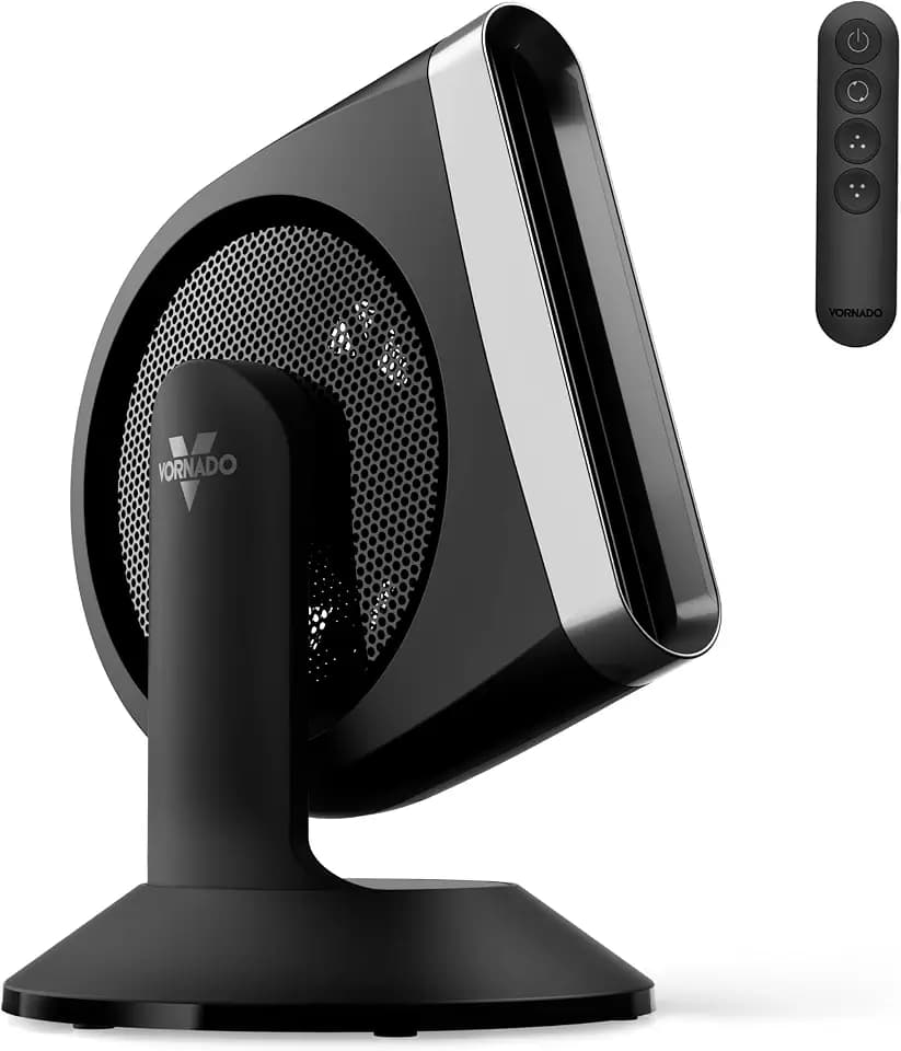 Vornado STRATA 8 OmniWave Medium Table Fan, Black, 10 Speeds, Remote