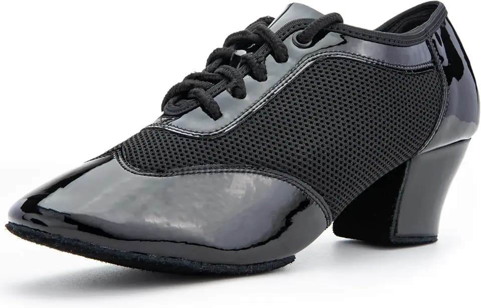 RoseMoli Women's 2" Practice Dance Shoes Latin Dance Shoes Lace-up Ballroom Modern Salsa Rhythm Teaching Practice Professional Performance Dance Shoes