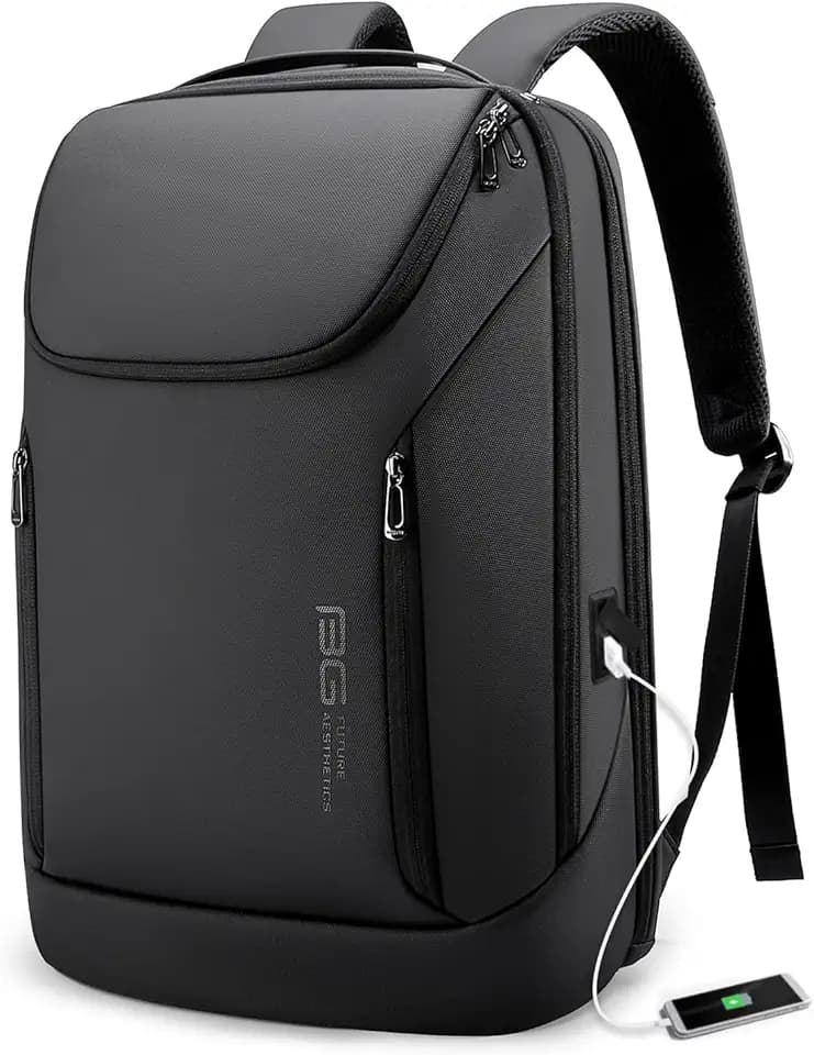 BANGE Business-Smart-Rucksack, wasserdicht, 39,6 cm (15,6 Zoll), Laptop-Rucksack USB-Ladeanschluss, langlebiger Reise-Rucksack
