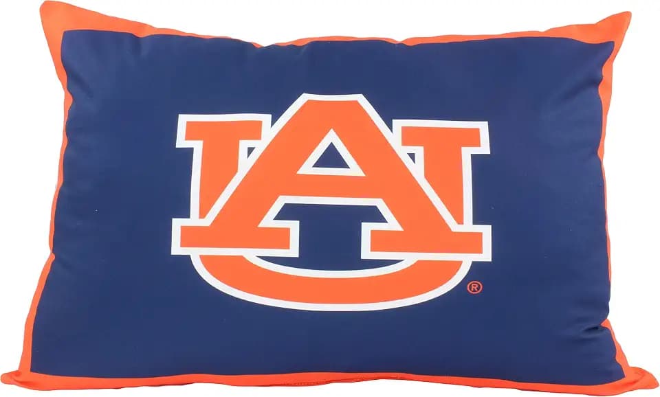 College Covers Everything Comfy Auburn Tigers 20" x 28" Fully Stuffed Big Logo Pillow