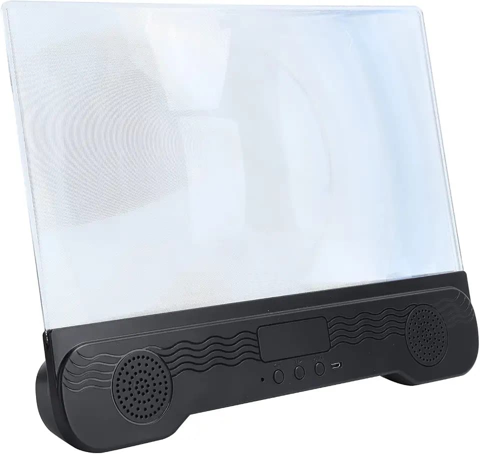 35,6 cm Bildschirmlupe mit Bluetooth-Lautsprecher, 3D Lupe Bildschirm Expander Handy, Filme, Videos und Spiele