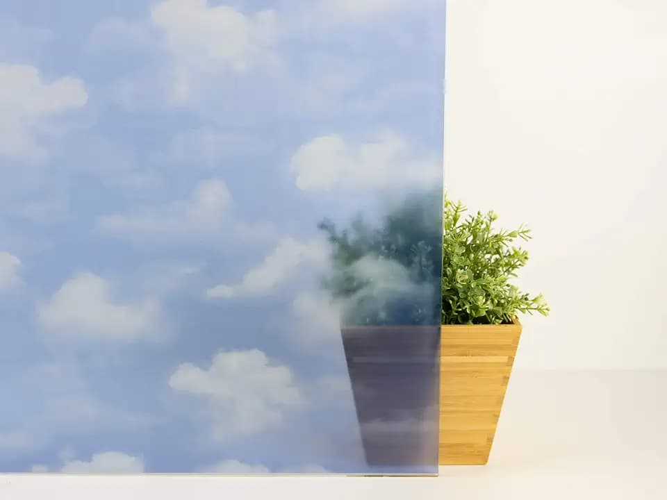 Fablon Blue Clouds Self Adhesive Window Film