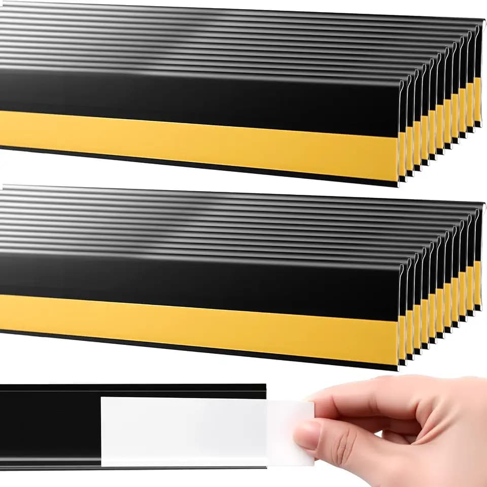Fainne 25 Pcs Shelf Label Strips, 1.25" H X 48" L, Black