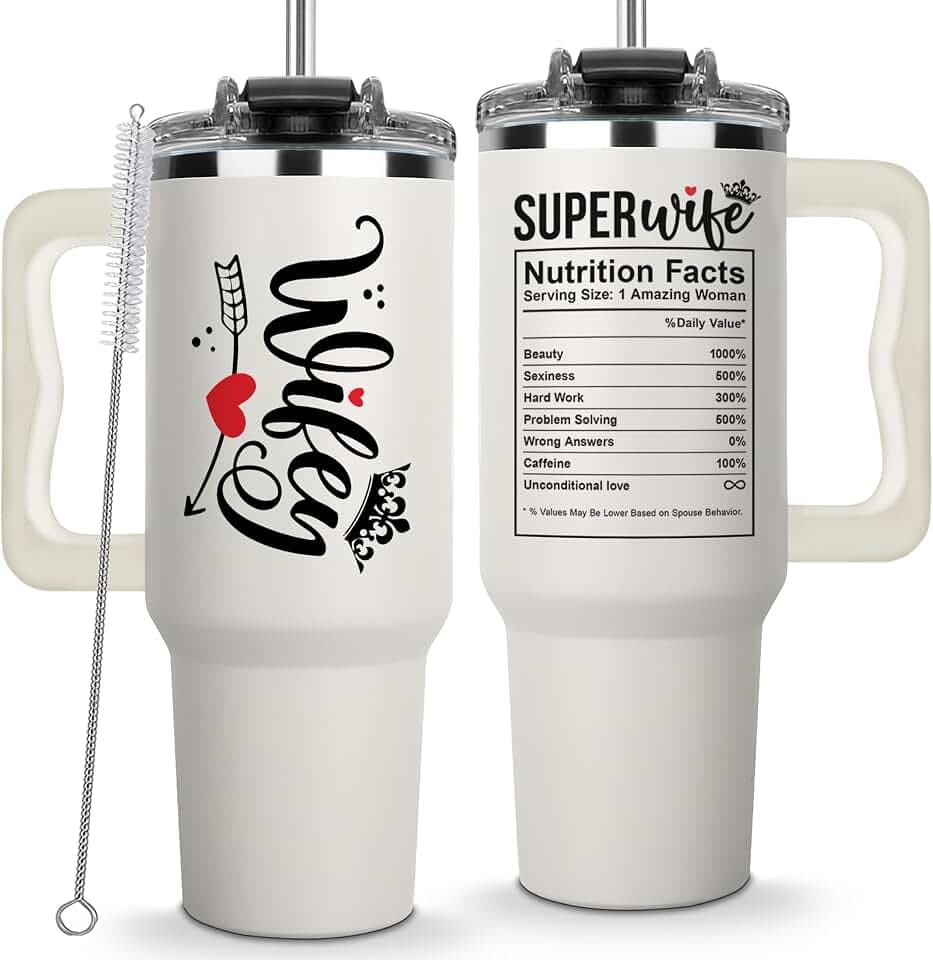 Vivulla68 Wife Tumbler 40Oz from Husband, Birthday, Anniversary