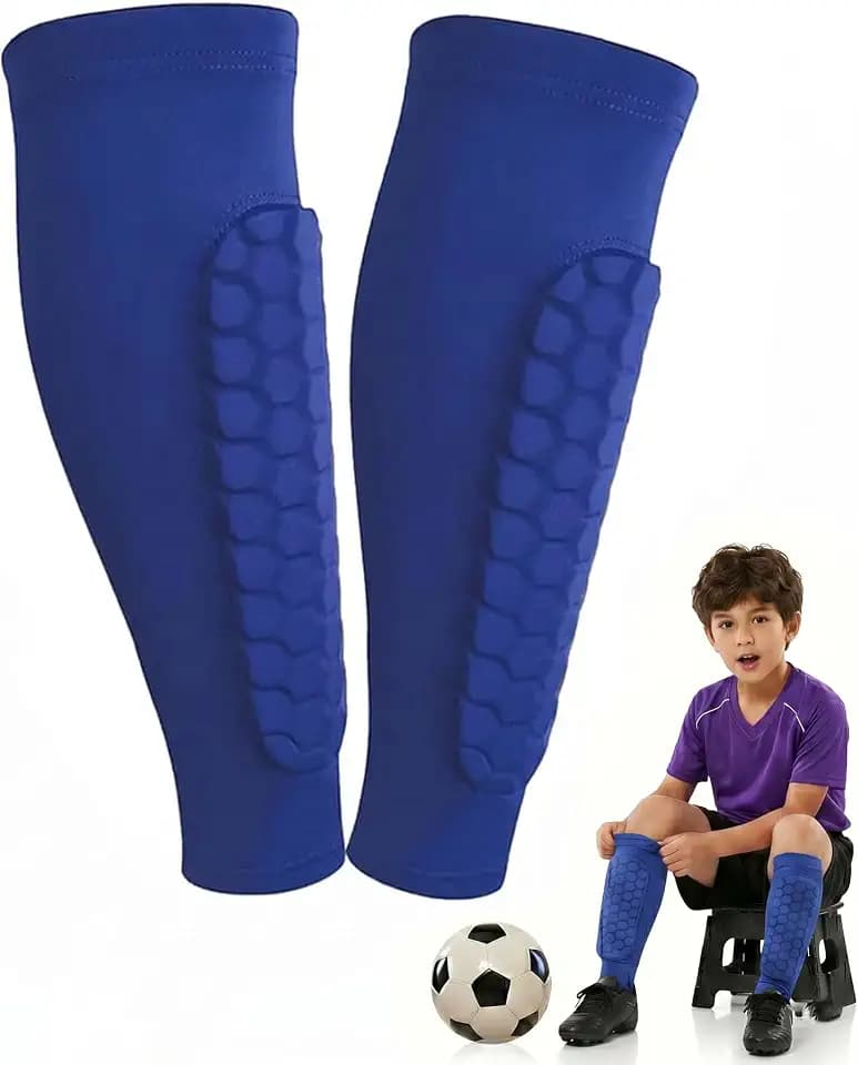 Soccer Shin Guards Shin Pads for Kids Youth Adult, Shin Guards Calf Compression Sleeve with Honeycomb Pads, Lightweight Calf Protective Gear for Football Soccer