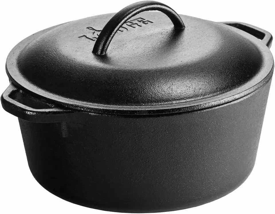 Lodge Cast Iron Dutch Oven with Loop Handle, Oven-Safe, 5 Quart