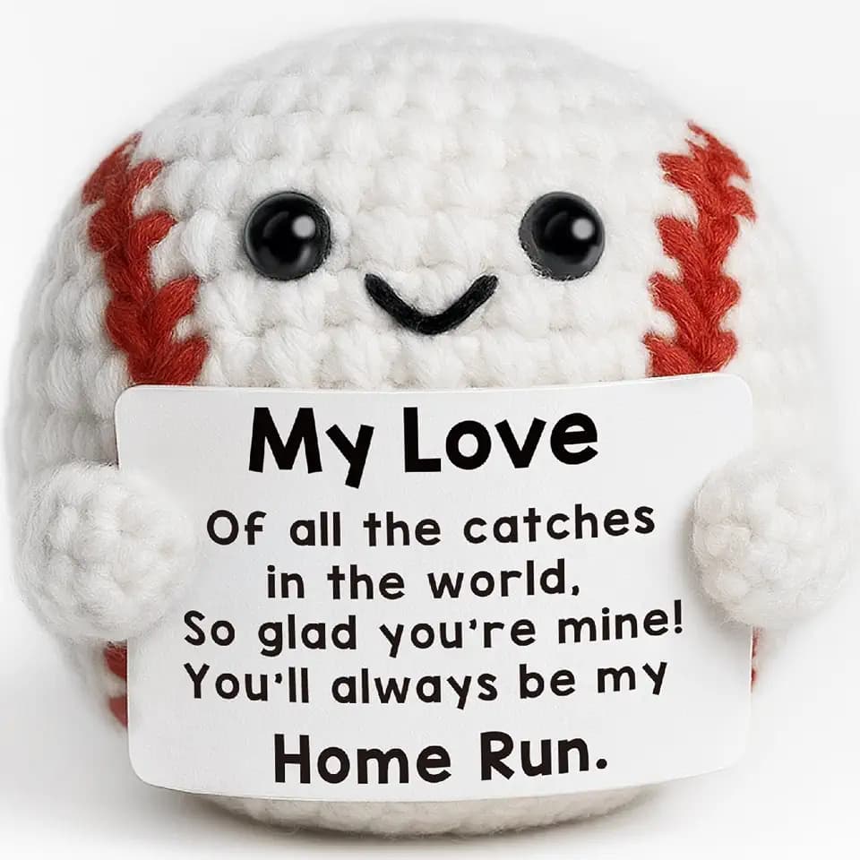 Valentines Gifts for Him Her Boyfriend Girlfriend Crochet Baseball Gifts for Birthday Anniversary Valentines Day Romantic I Love You Gift for Husband or Wife