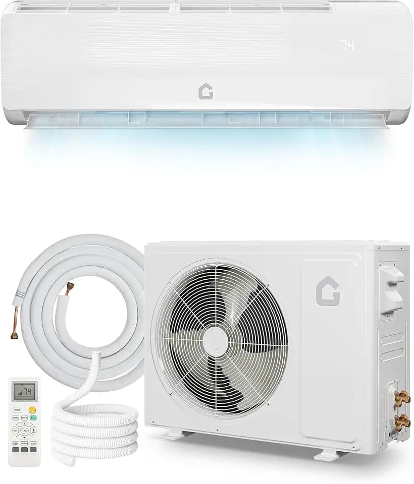Garvee 12000 BTU Mini Split Air Conditioner,19 SEER2 Ductless Inverter AC w/ 115V, Cool Up to 750 Sq. Ft with Heat Pump System,White