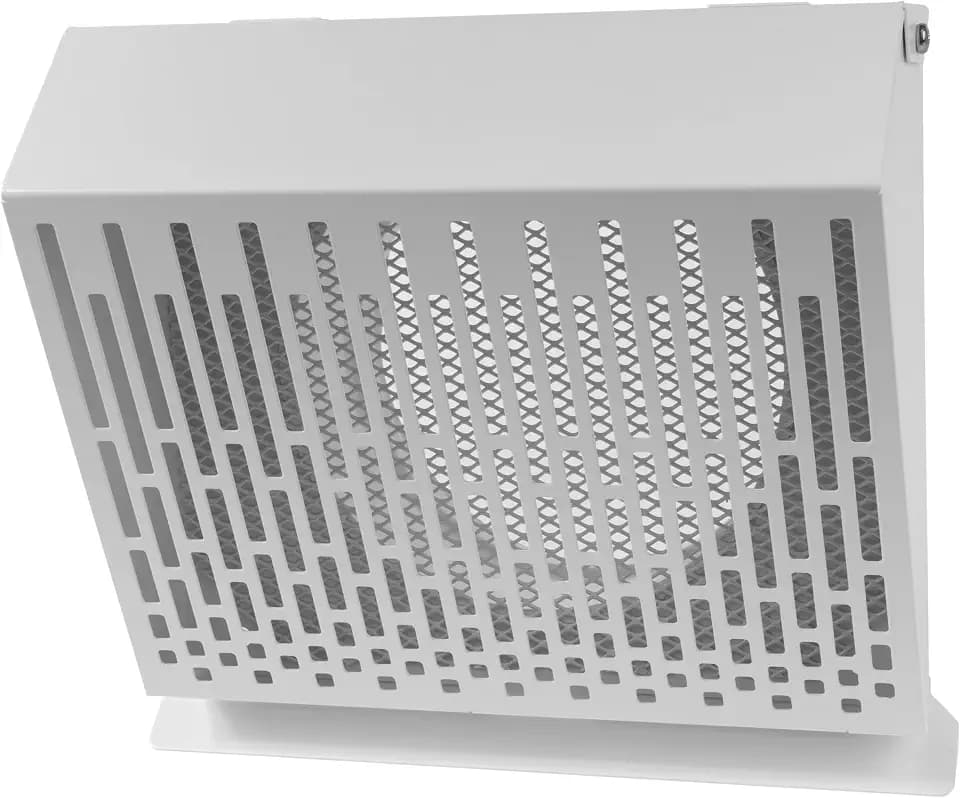 6 Inch Dryer Exhaust Vent Cover with Rubber Gasket - White Galvanized Steel Dryer Vent, Robust and Weatherproof Outside Dryer Vent Air Exhaust Box, Duct/Surface Mounting Dryer Wall Vent