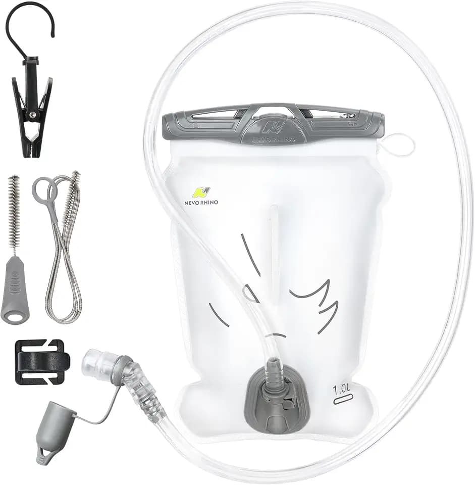 N NEVO RHINO Water Bladder 1L- 1.5L- 2L, Hydration Bladder for Running Vest