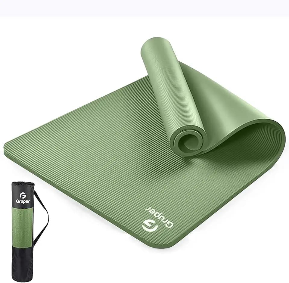 Gruper Yoga Mat Non Slip, 10/15mm Thick NBR Extra Thick Yoga Mat