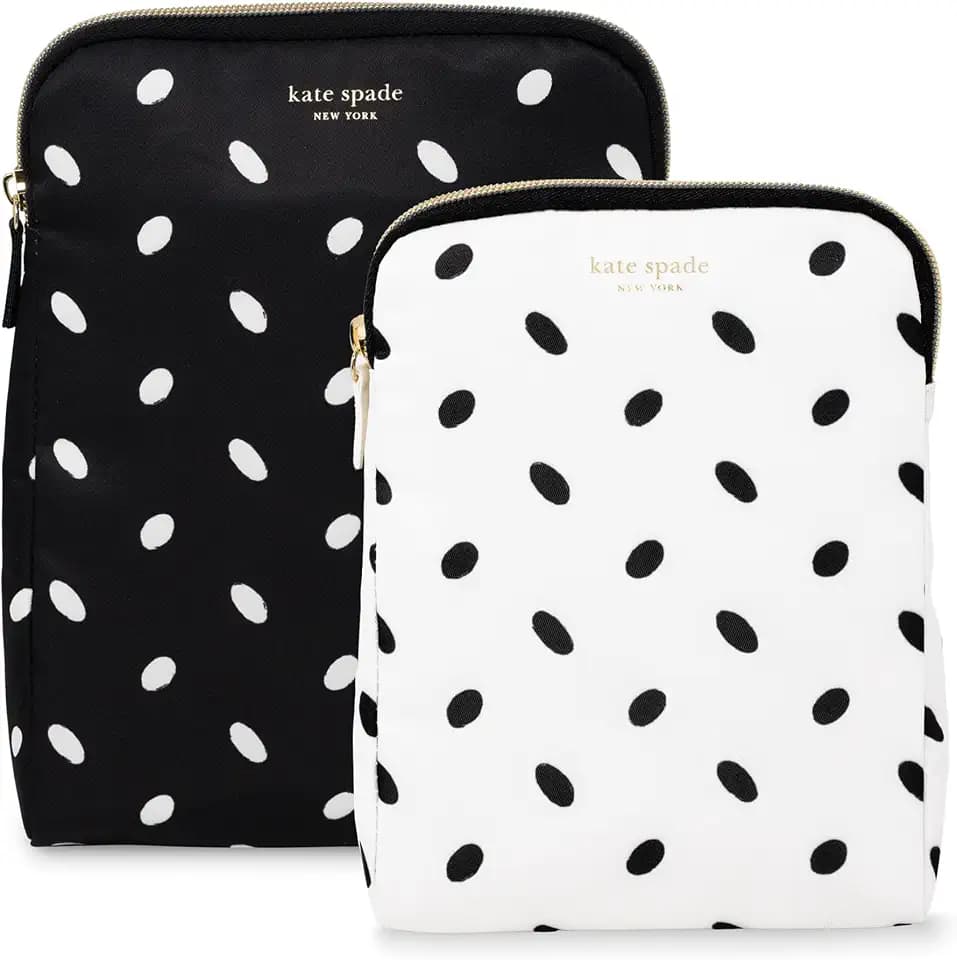 kate spade new york Insulated Snack Bag Set, Almond Dot