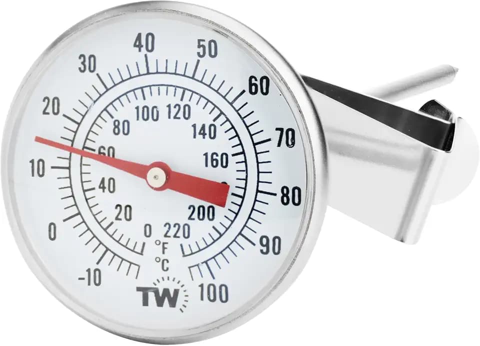 Premium Milk Thermometer for Coffee - Ideal for Milk Cheese Yoghurt Dairy Barista Making 7 Inch Probe Length