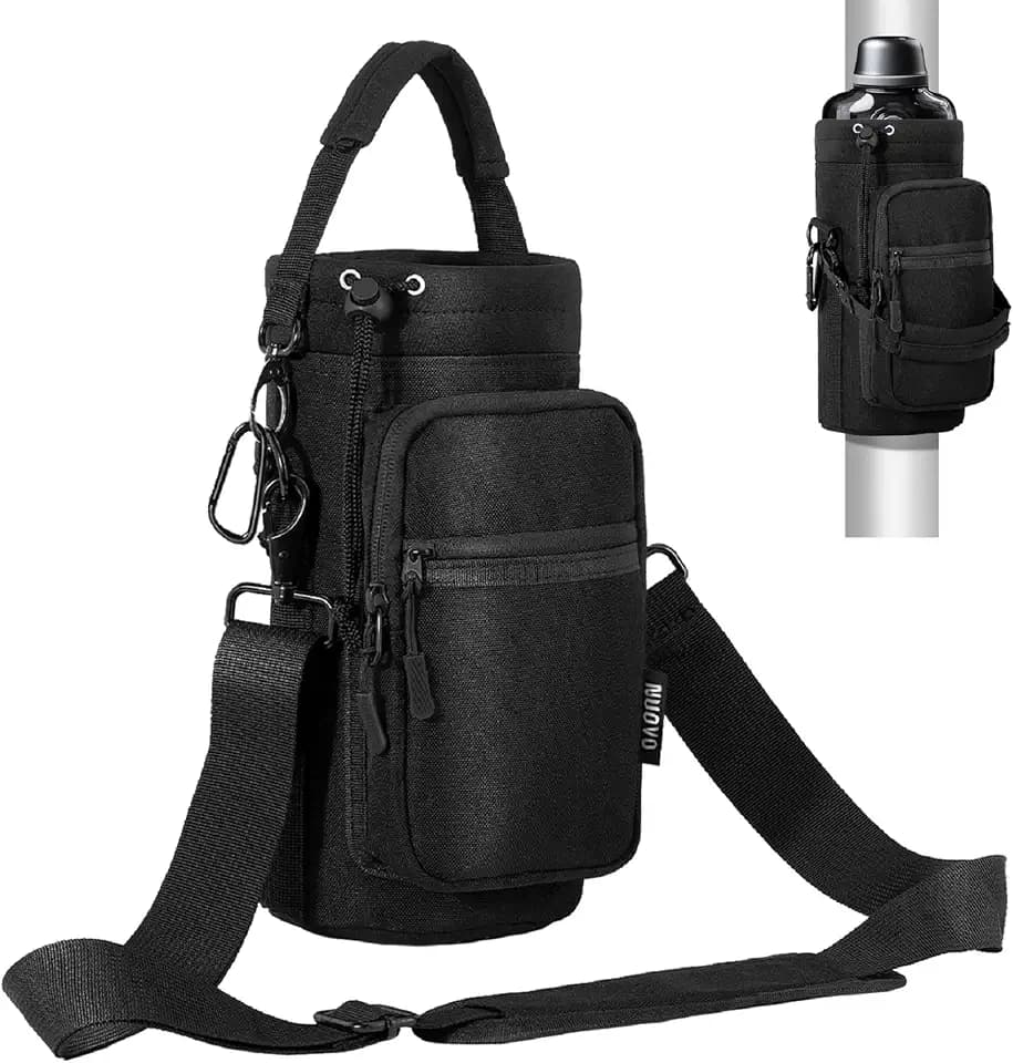Nuovoware Magnetic Gym Bag, 40oz, Water Bottle Carrier Holder, Black
