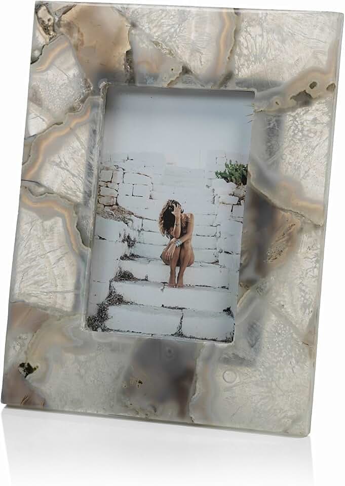 Zodax Preto Agate Photo Frame 4" X6"