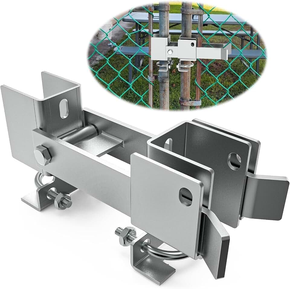 Chain Link Fence Double Gate Latch Residential Strong Arm Double Gate Latch