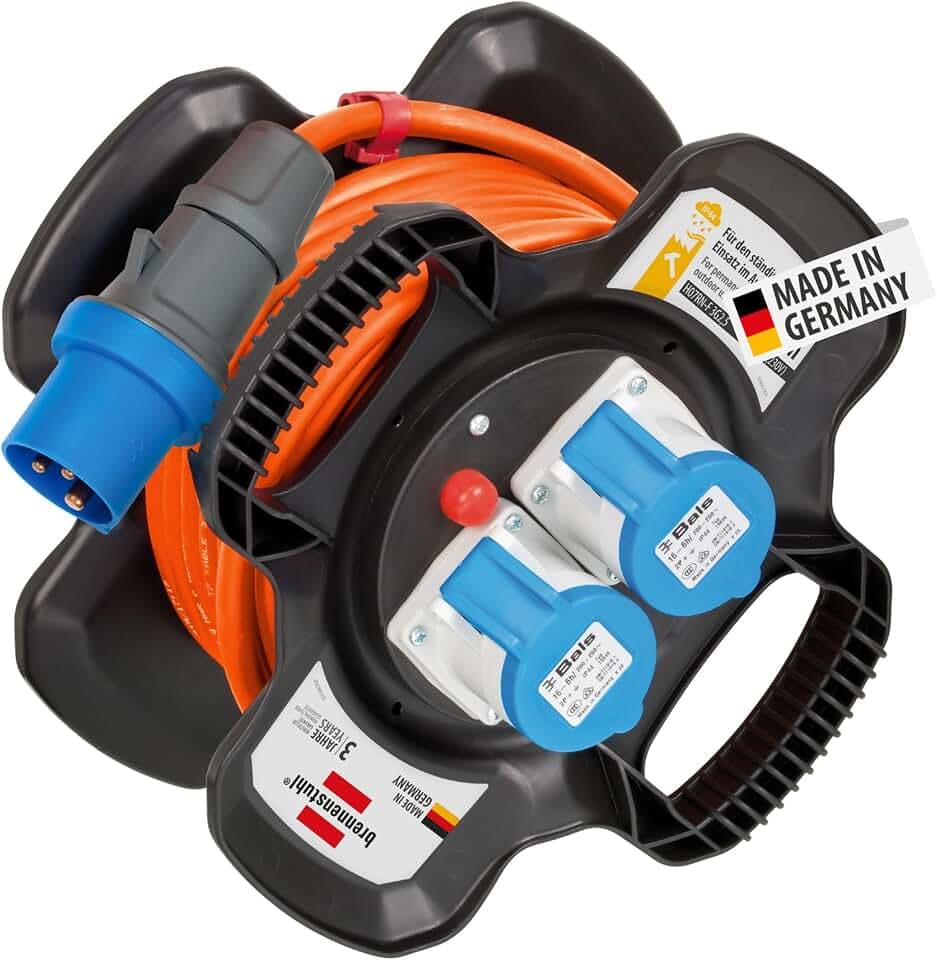 Brennenstuhl CEE 230V Camping Kabeltrommel X-Gum 10m