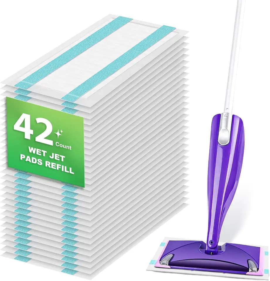 42 Pack Disposable for Swiffer Wet Jet Pads for Swiffer WetJet Mop
