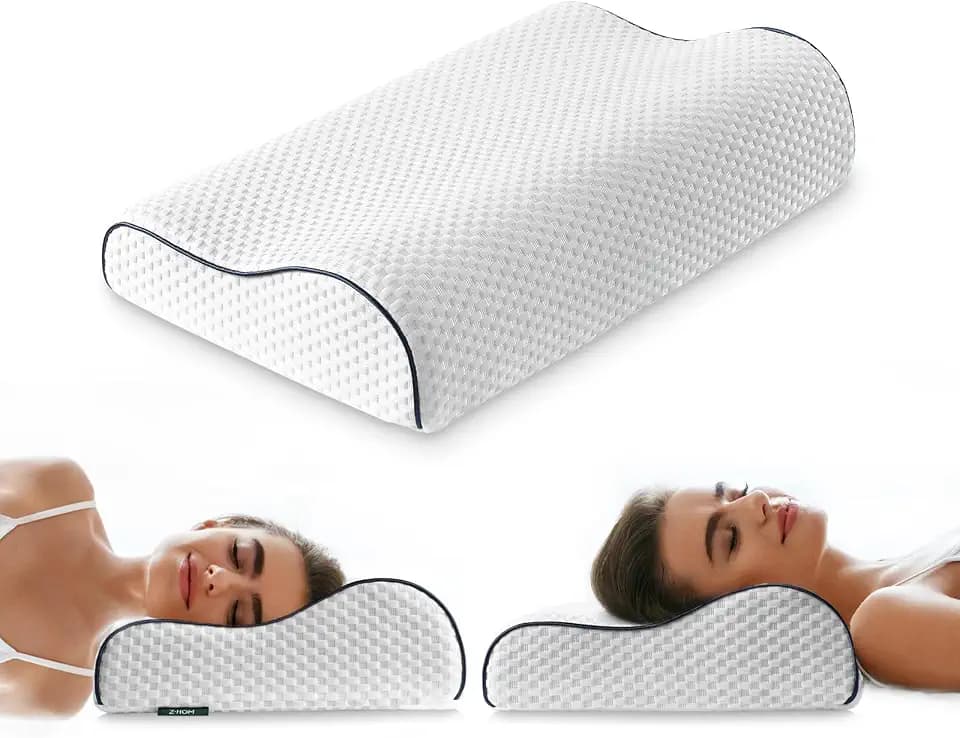 Z-hom Nackenstützkissen, Memory Foam Kissen, Seitenschläferkissen, Ergonomisches Kopfkissen Antischnarchkissen,Orthopädisches Schlafkissen, Abnehmbarer Bezug (49 x 30 x 7/10 cm)
