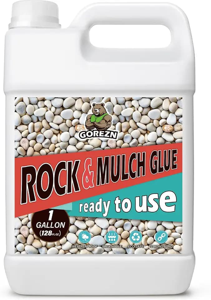 Mulch Glue for Landscaping, Ready-to-Use Gravel & Rock, 1 Gallon