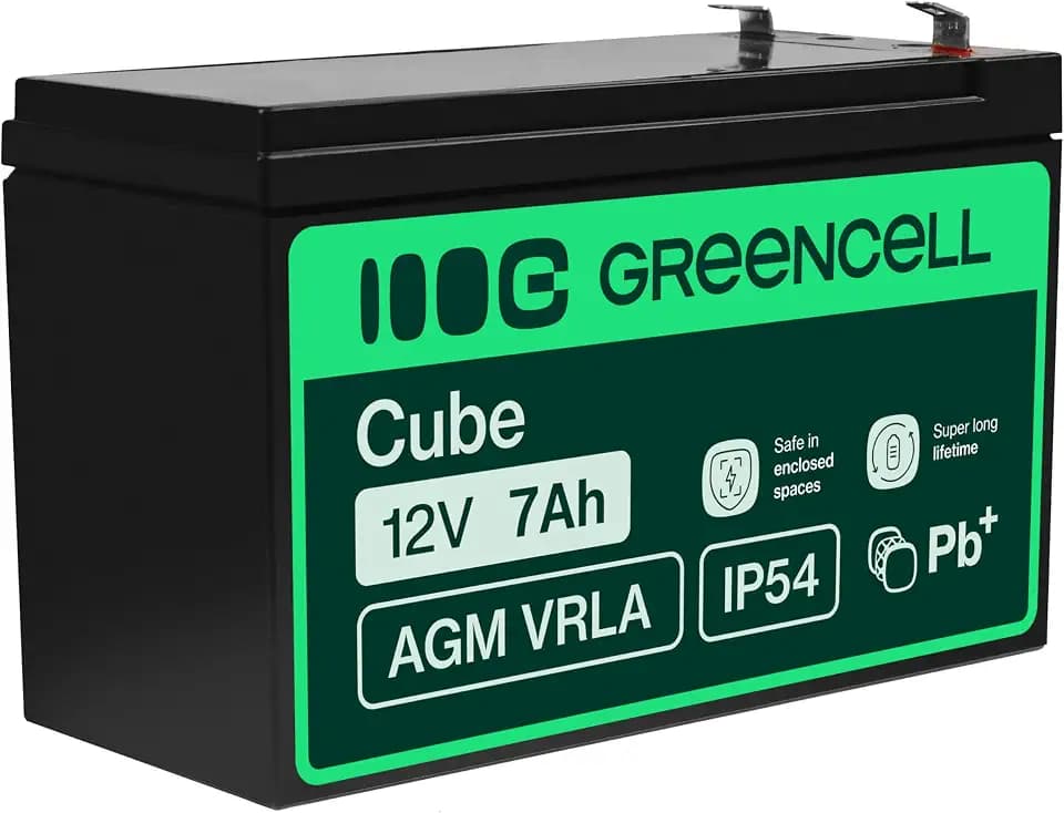 Green Cell AGM 12V 7Ah VRLA Bleiakku für Kassen, Waagen und Kinderspielzeug