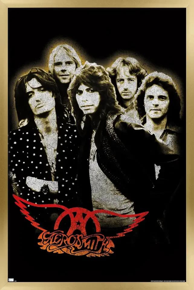 Trends International Aerosmith - Group Wall Poster, 34L x 22.4W, Gold Framed Version
