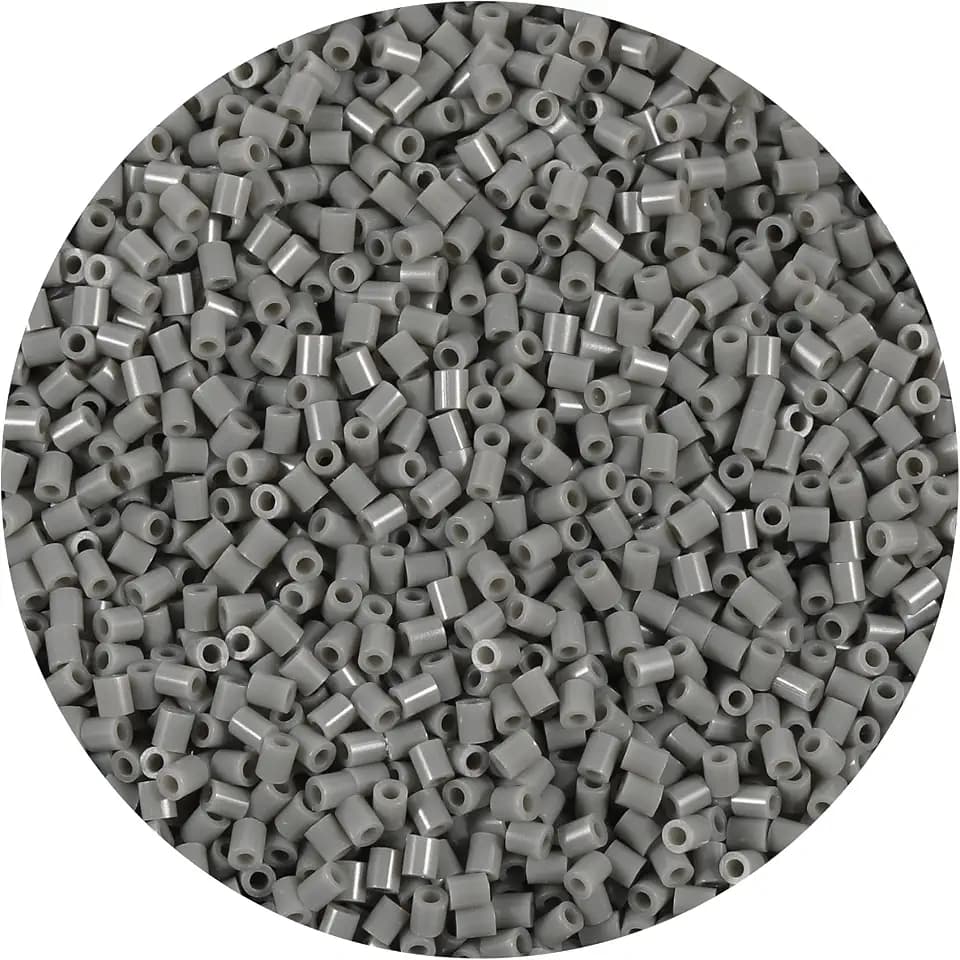 2.6mm 10000Pcs Loose Mini Fuse Beads Bulk Refill Kit Stress Relief Pixel Art 3D Craft Melting Beads for DIY Decor Crafts Creative Handmade Projects (Grey 2)