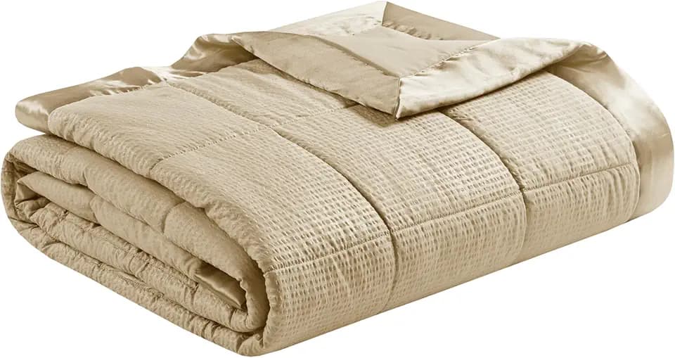 Madison Park Cambria Oversized King Blanket, Down Alternative, Taupe