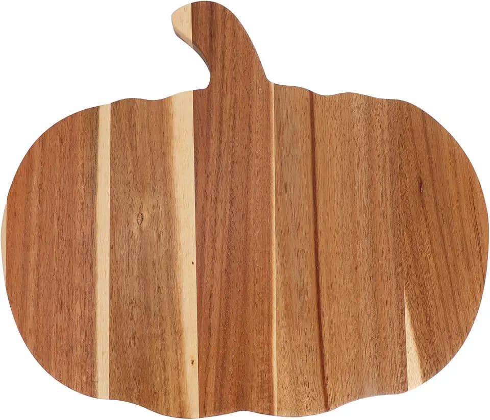 Halloween Pumpkin Shaped Wood Cutting Board Kitchenware, Gothic Kitchen Trays Decor with Handle Wooden Charcuterie Board Party Serving Platter for Thanksgiving Fall Decoration & Gift