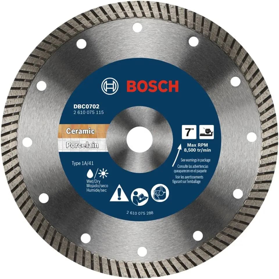 Bosch DBC0702 7 in. Premium Specialized Turbo Rim Diamond Wheel for Precise Cuts